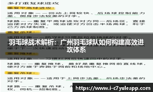 羽毛球战术解析：广州羽毛球队如何构建高效进攻体系